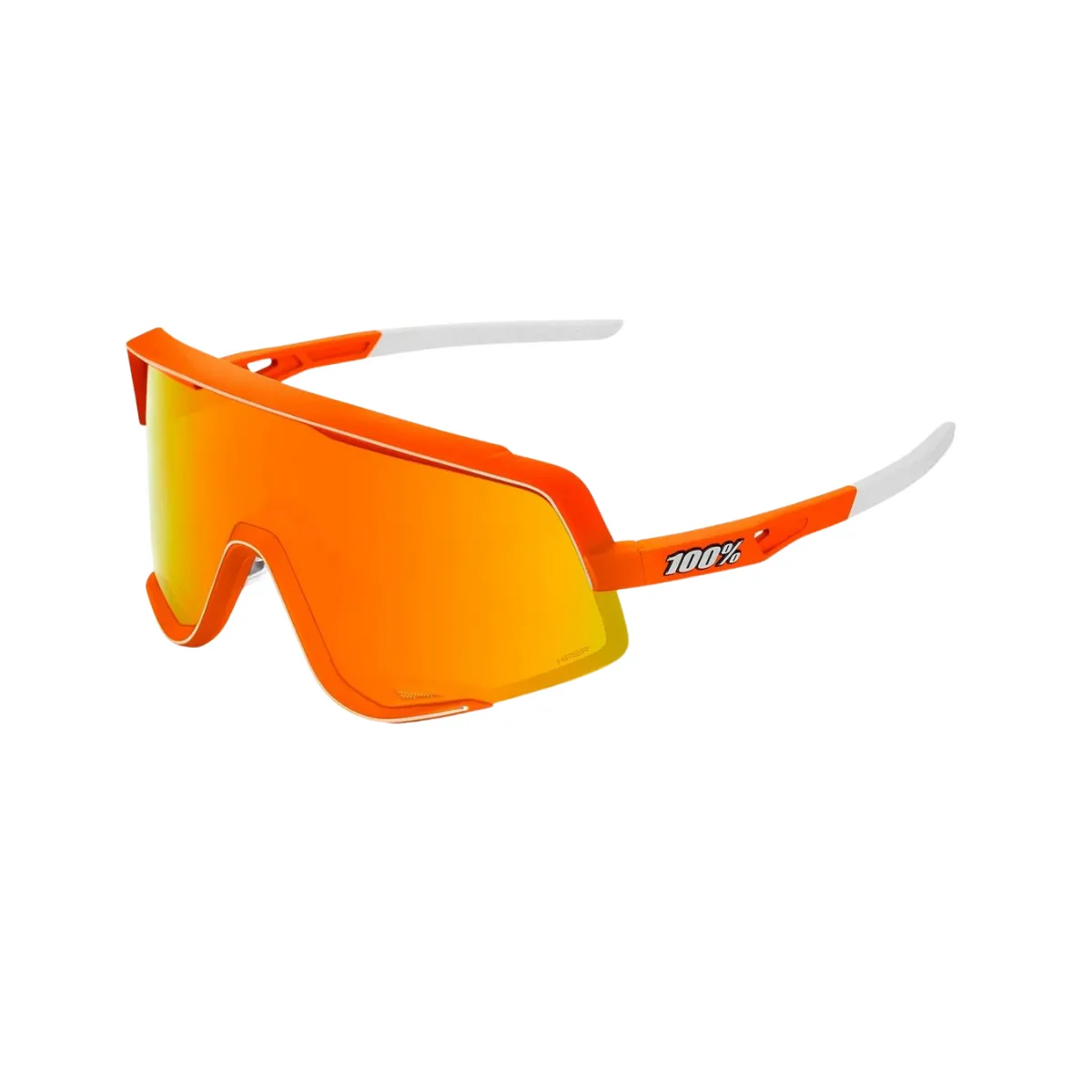 100% GLENDALE - Soft Tact Neon Orange - HiPER Red Multilayer Mirror Lens