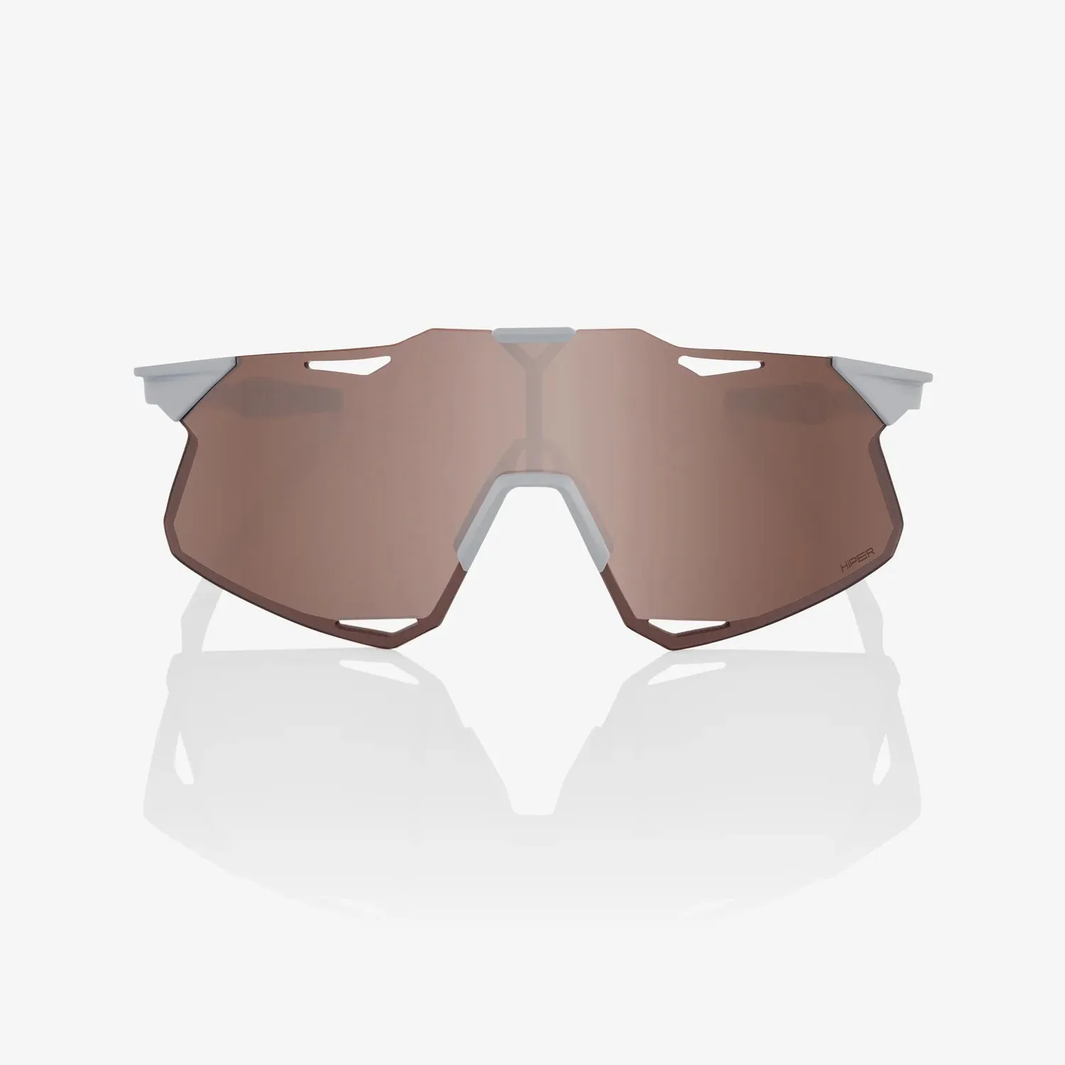 100% HYPERCRAFT - Matte Stone Grey - HIPER Crimson Silver Mirror Lens