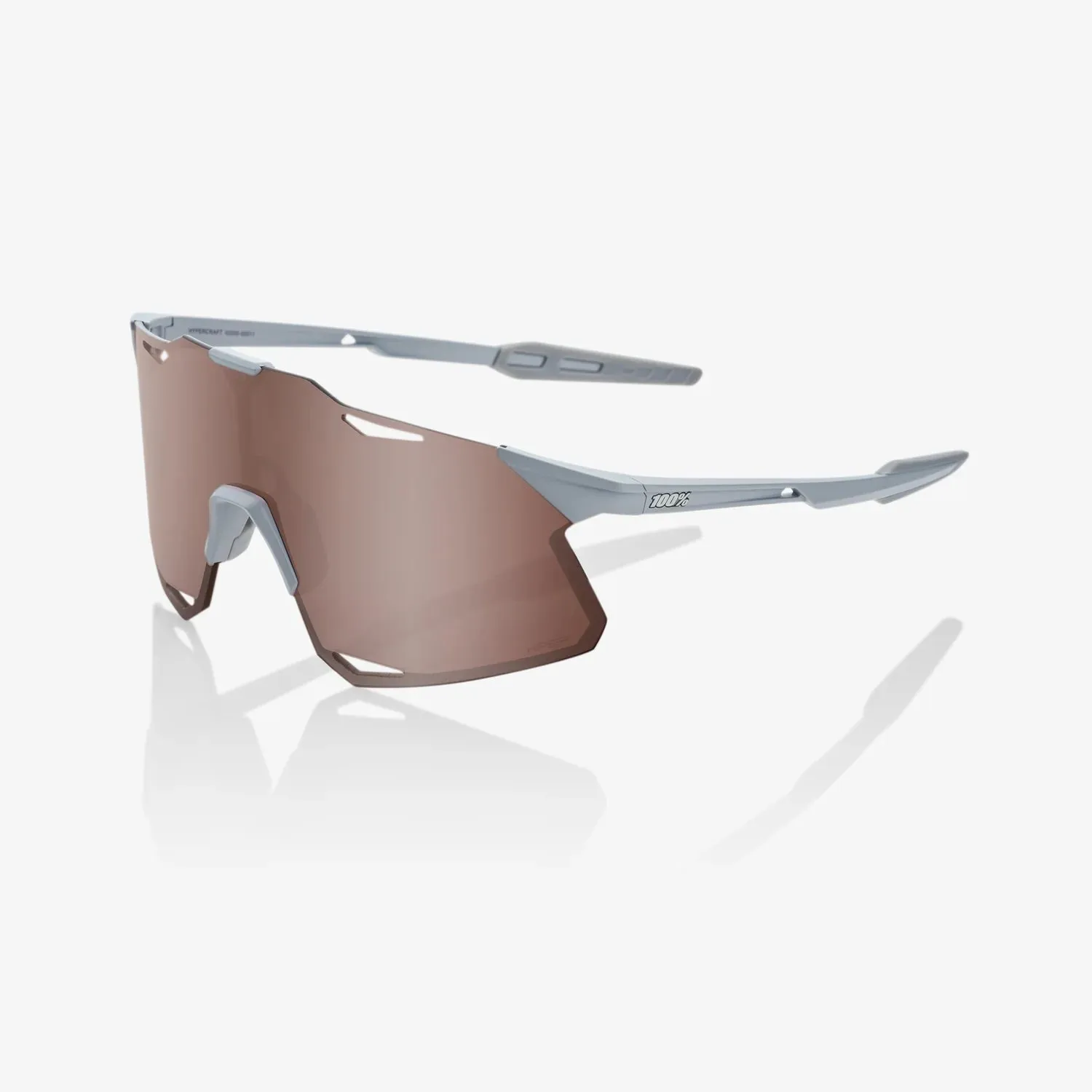 100% HYPERCRAFT - Matte Stone Grey - HIPER Crimson Silver Mirror Lens