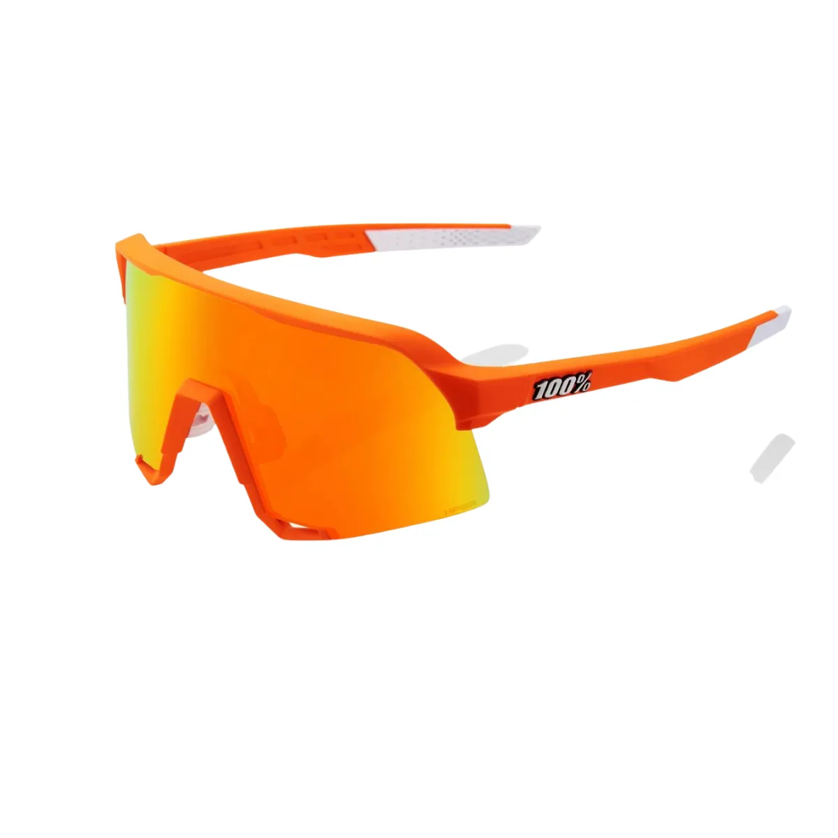 100% S3 - Soft Tact Neon Orange - HiPER Red Multilayer Mirror Lens