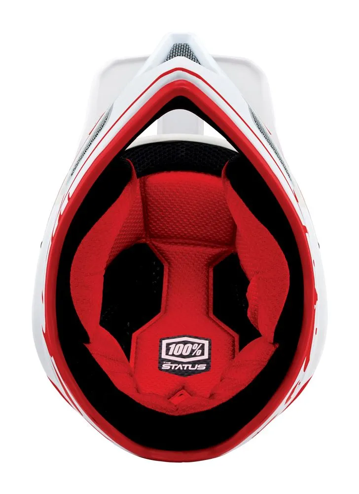 100% Status Helmet - Youth - Topenga Red-White - 2022