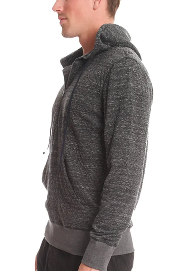 1/4 Zip Hoodie Charcoal