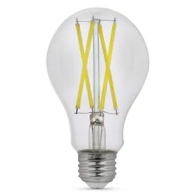 15W (100W Replacement) Bright White (3000K) A21 (E26 Base) Clear Filament LED (2-Pack)