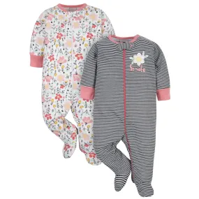 2-Pack Baby Girls Garden Floral Sleep 'N Plays