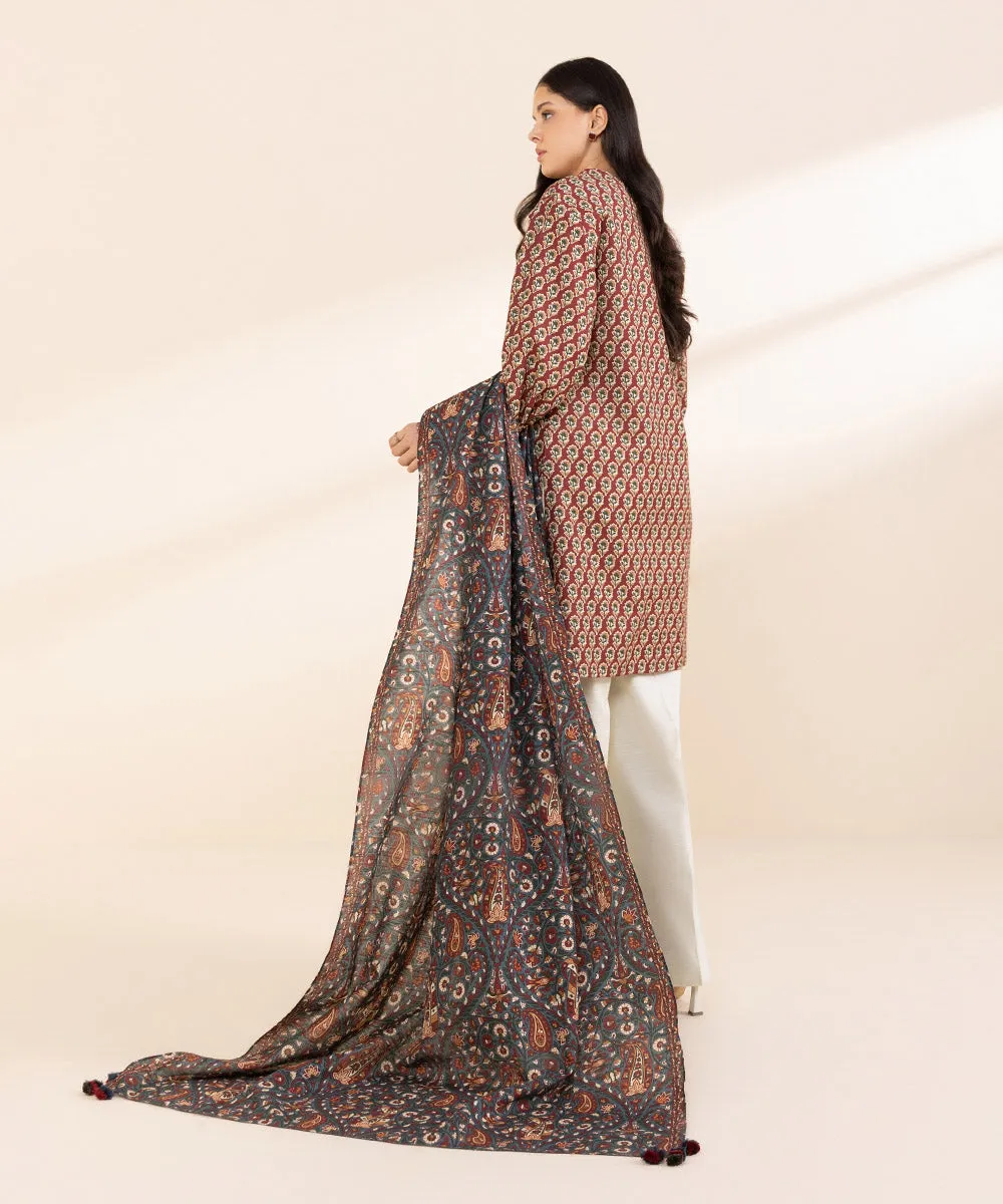 2 Piece - Printed Light Khaddar Suit