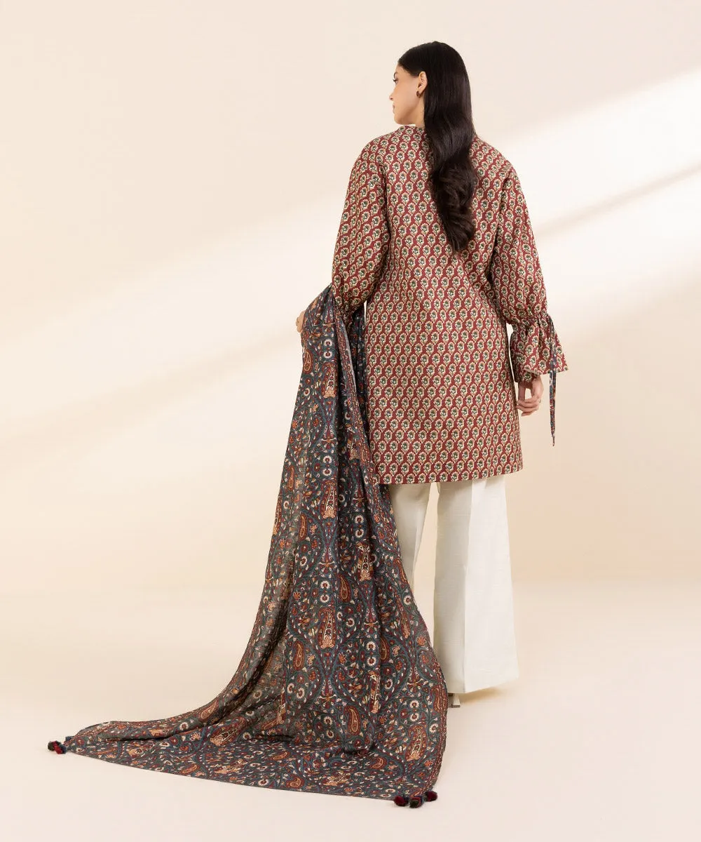 2 Piece - Printed Light Khaddar Suit