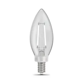 2.2W (25W Replacement) Soft White (2700K) B10 Shape (E12 Base) Torpedo Tip Exposed White Filament LED Bulb (3-Pack)