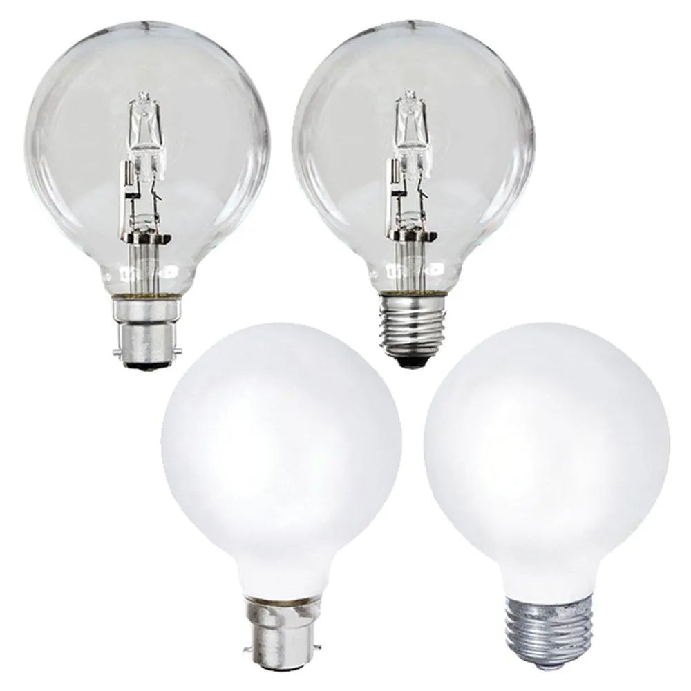 28w Halogen B22, E27 Globe Warm White 3000k Dimmable