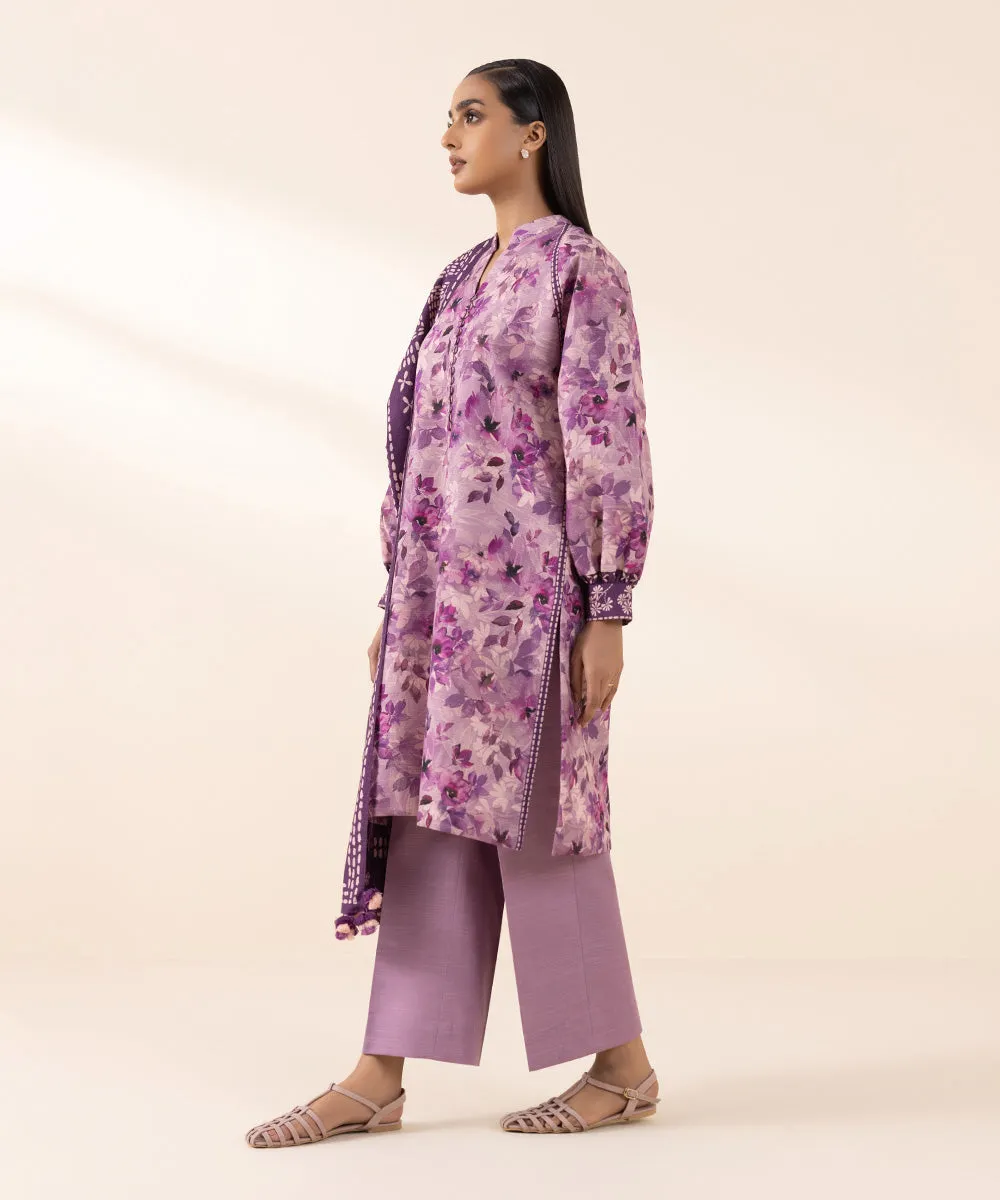 3 Piece - Printed Light Khaddar Suit