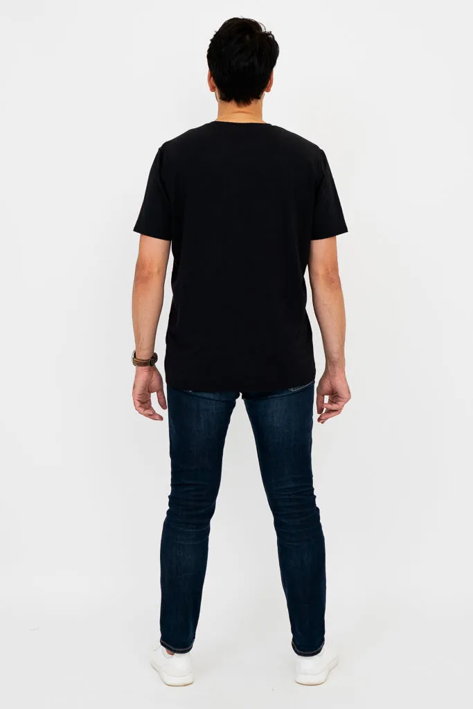 Adam Short Sleeve Shirt, Black, Bamboo