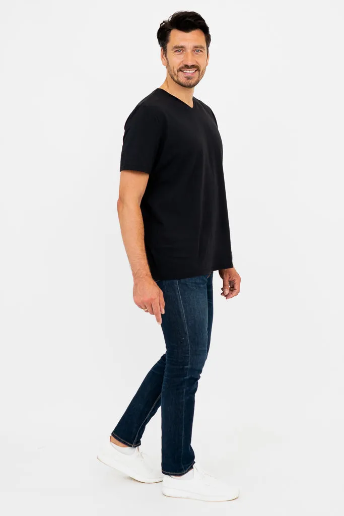 Adam Short Sleeve Shirt, Black, Bamboo