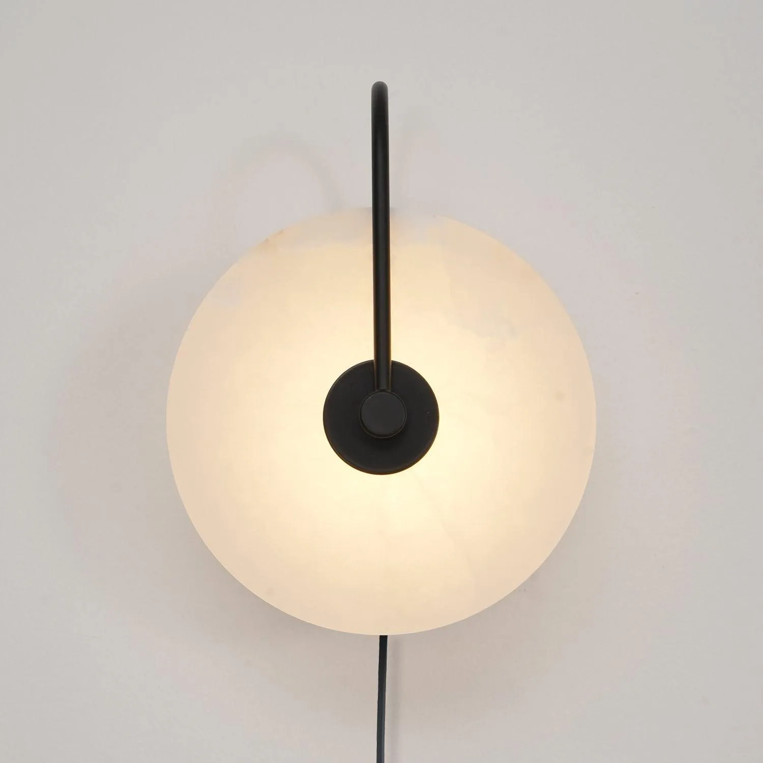 Alabaster LED Plug-In Wall Lamp