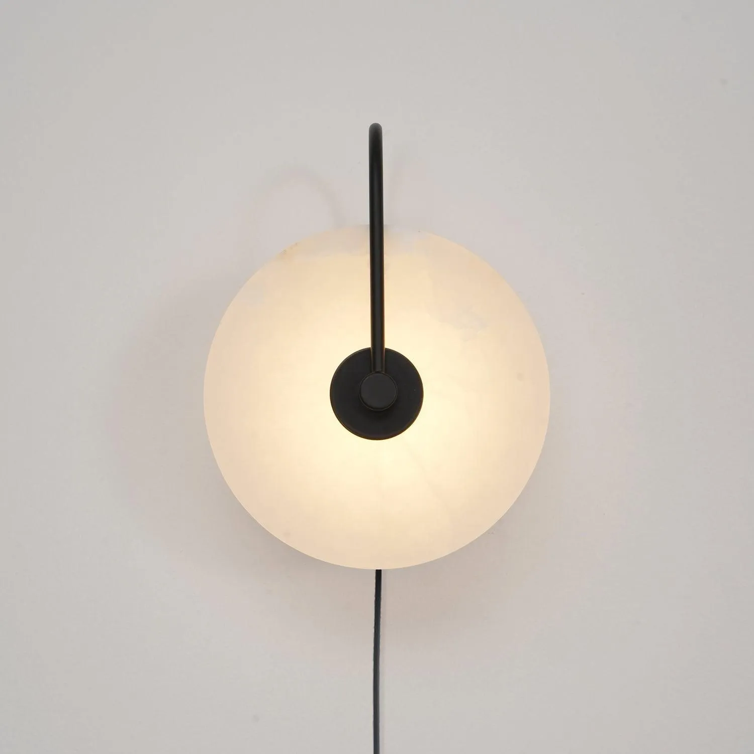 Alabaster LED Plug-In Wall Lamp