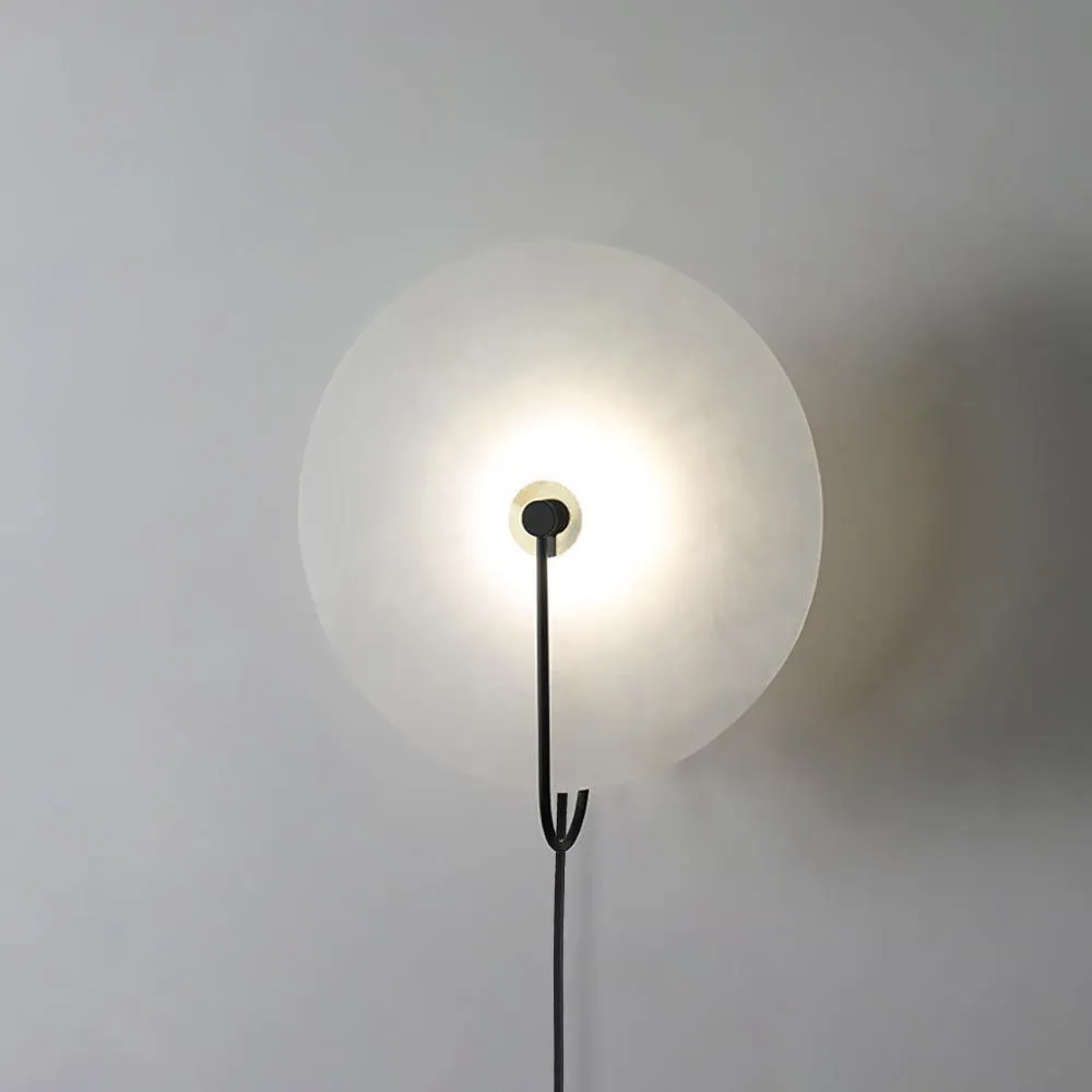 Alabaster LED Plug-In Wall Lamp