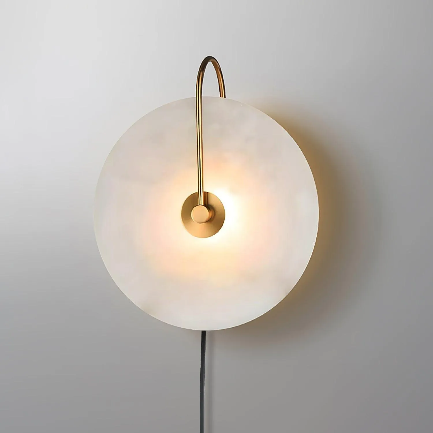 Alabaster LED Plug-In Wall Lamp