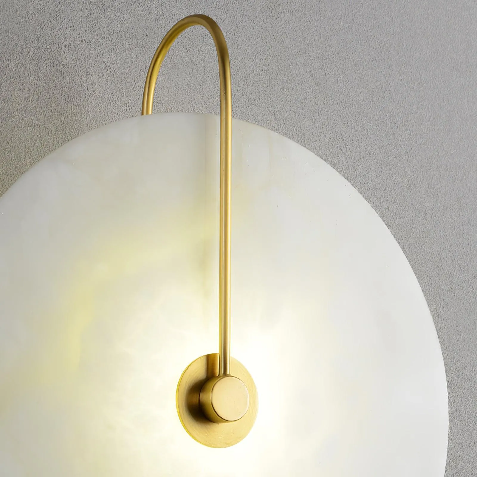 Alabaster LED Plug-In Wall Lamp