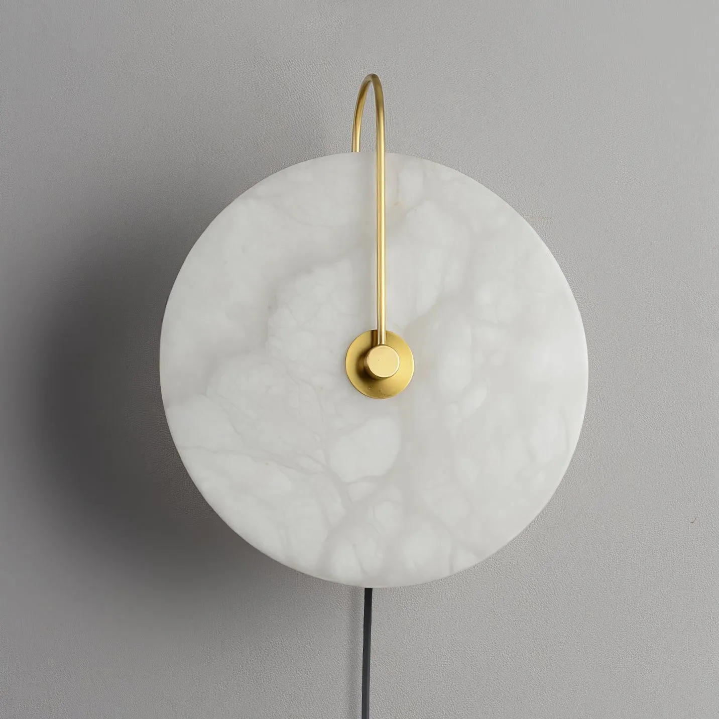 Alabaster LED Plug-In Wall Lamp