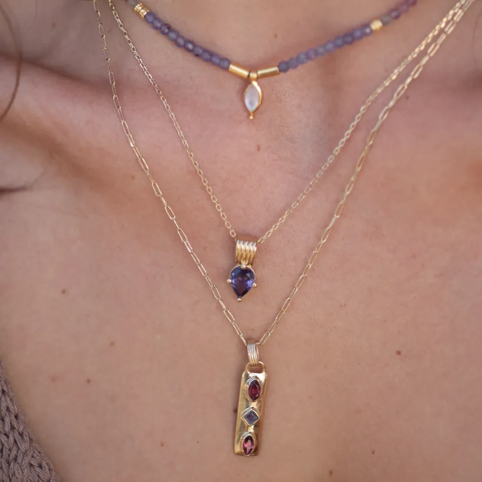 Amie Iolite Gold Necklace