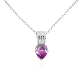 Amie Rhodolite Silver Necklace