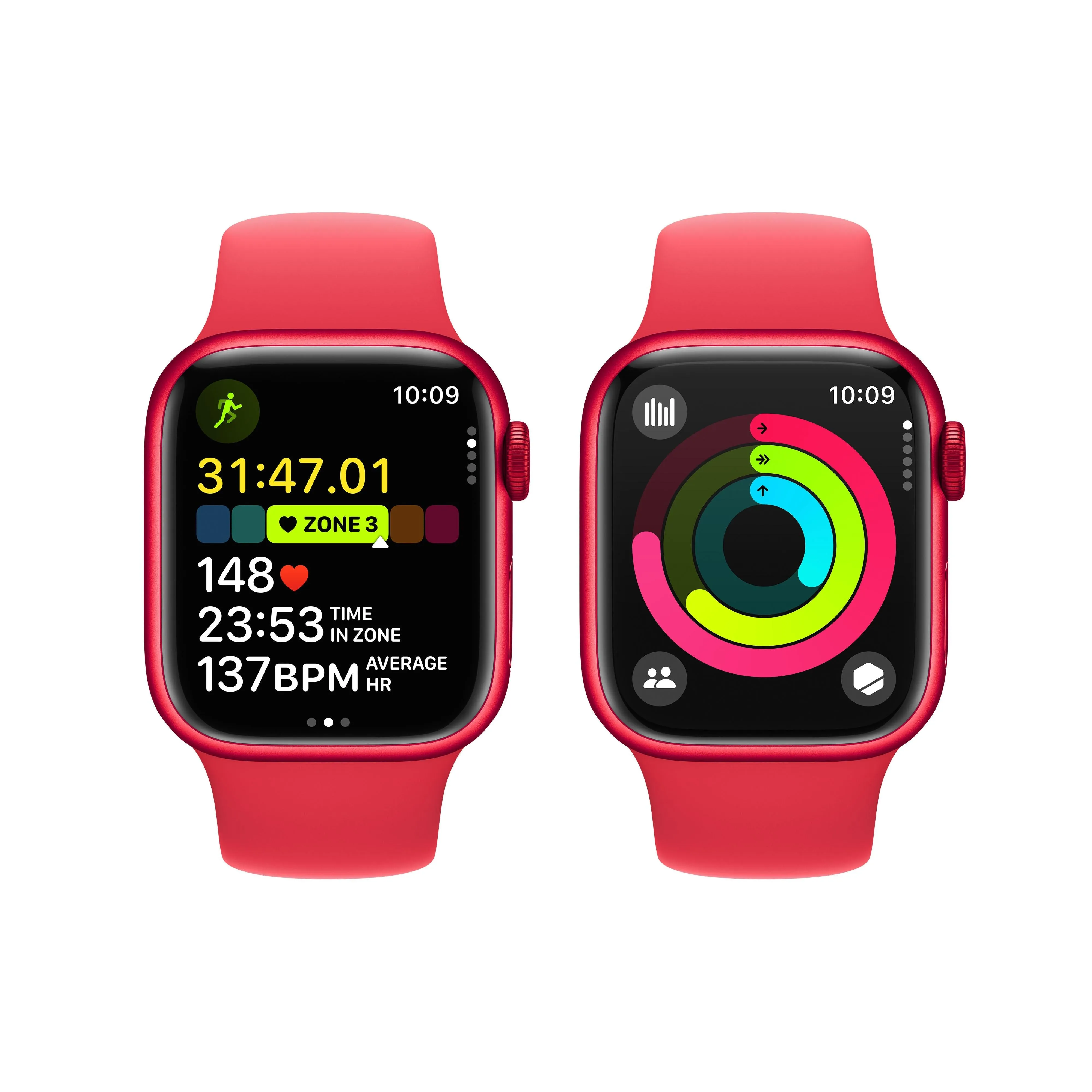 Apple Watch Series 9 GPS   Cellular 41mm (PRODUCT)RED Aluminium Case with (PRODUCT)RED Sport Band - S/M