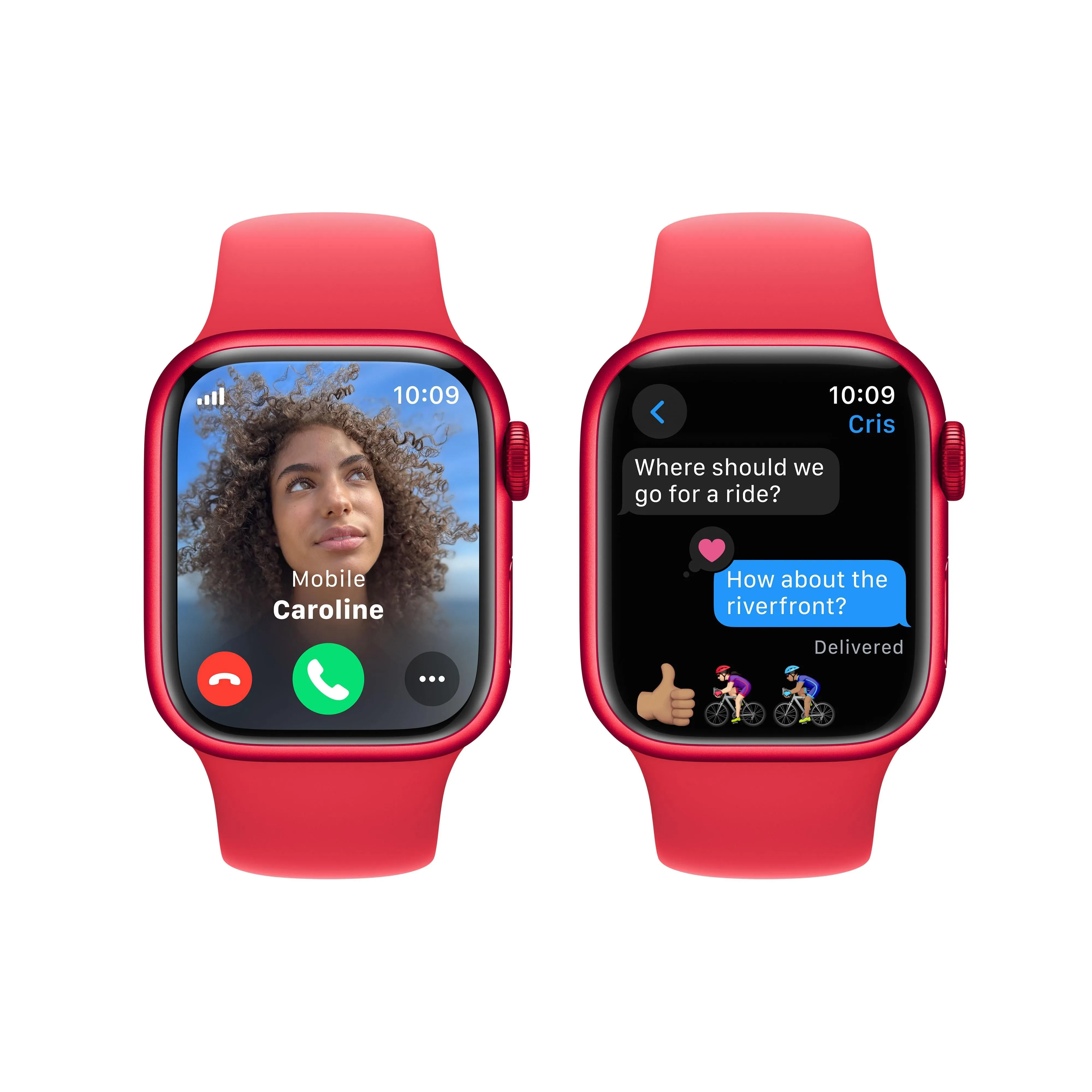 Apple Watch Series 9 GPS   Cellular 41mm (PRODUCT)RED Aluminium Case with (PRODUCT)RED Sport Band - S/M