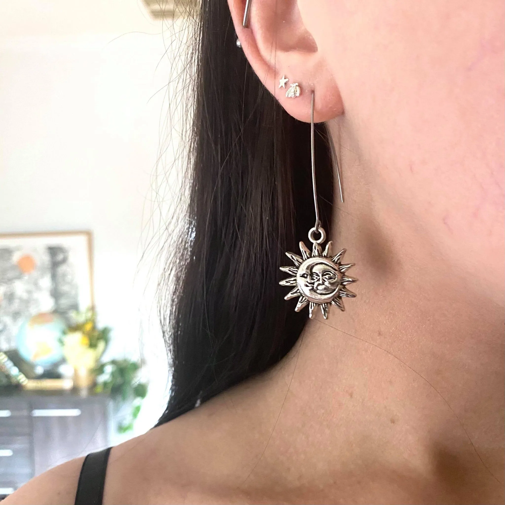 Arch Earrings - Zodiac Sun