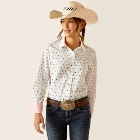 Ariat Ladies Kirby Stretch Fit Steer Garden Shirt 10048882