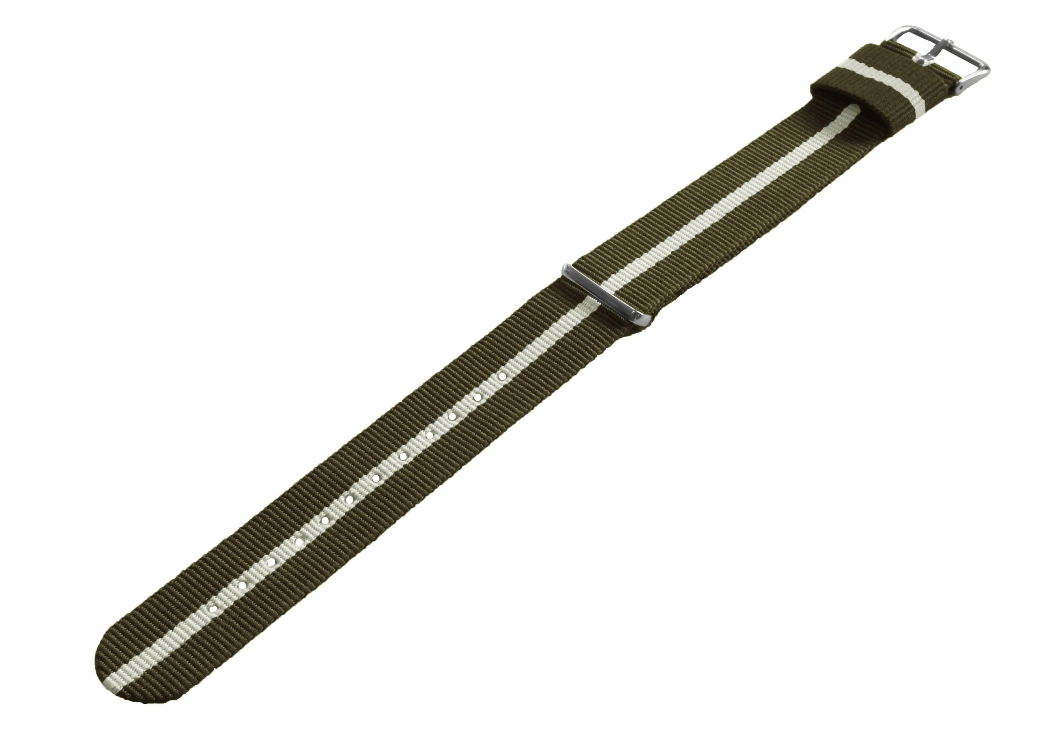 Army Green Linen Nylon NATO® Style Watch Band (22mm SALE)