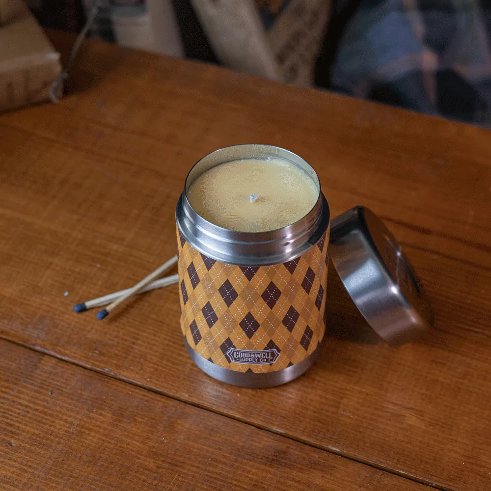 Around the Fire Vintage Canteen Candle