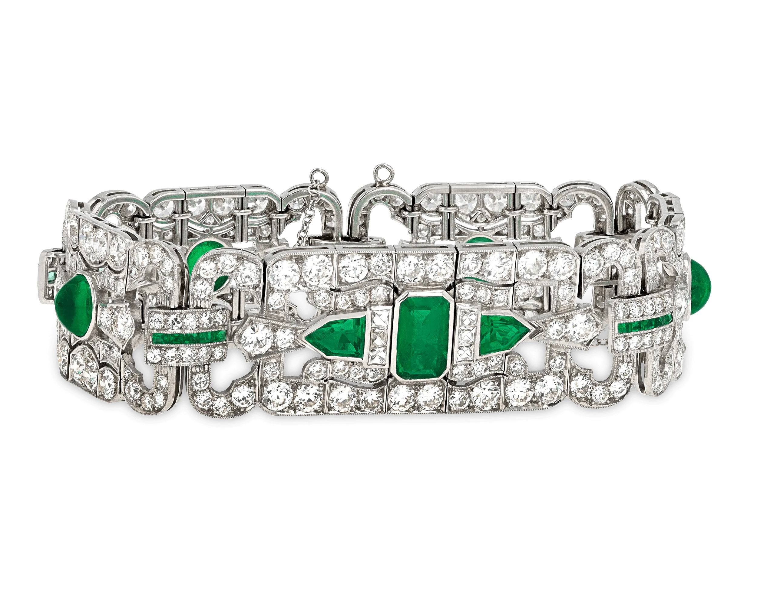 Art Deco Emerald and Diamond Bracelet