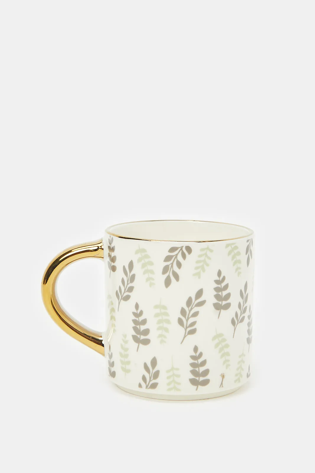 Assorted Floral Mug With Gold Handle