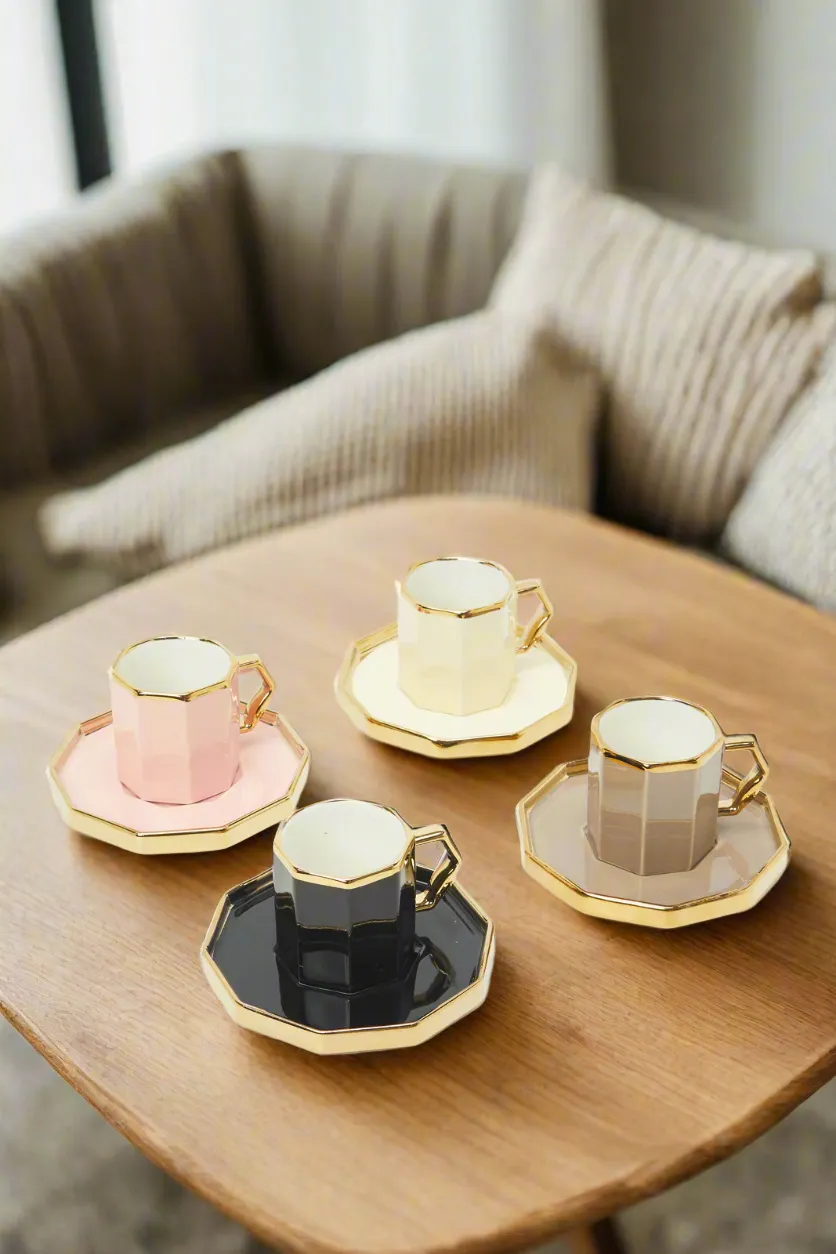 Assorted Plain Espresso Set (8 Piece)