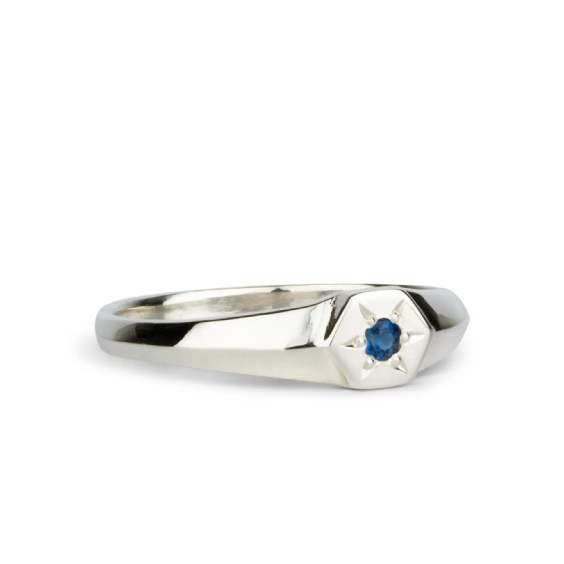 Astra Star Signet Ring - September - Sapphire