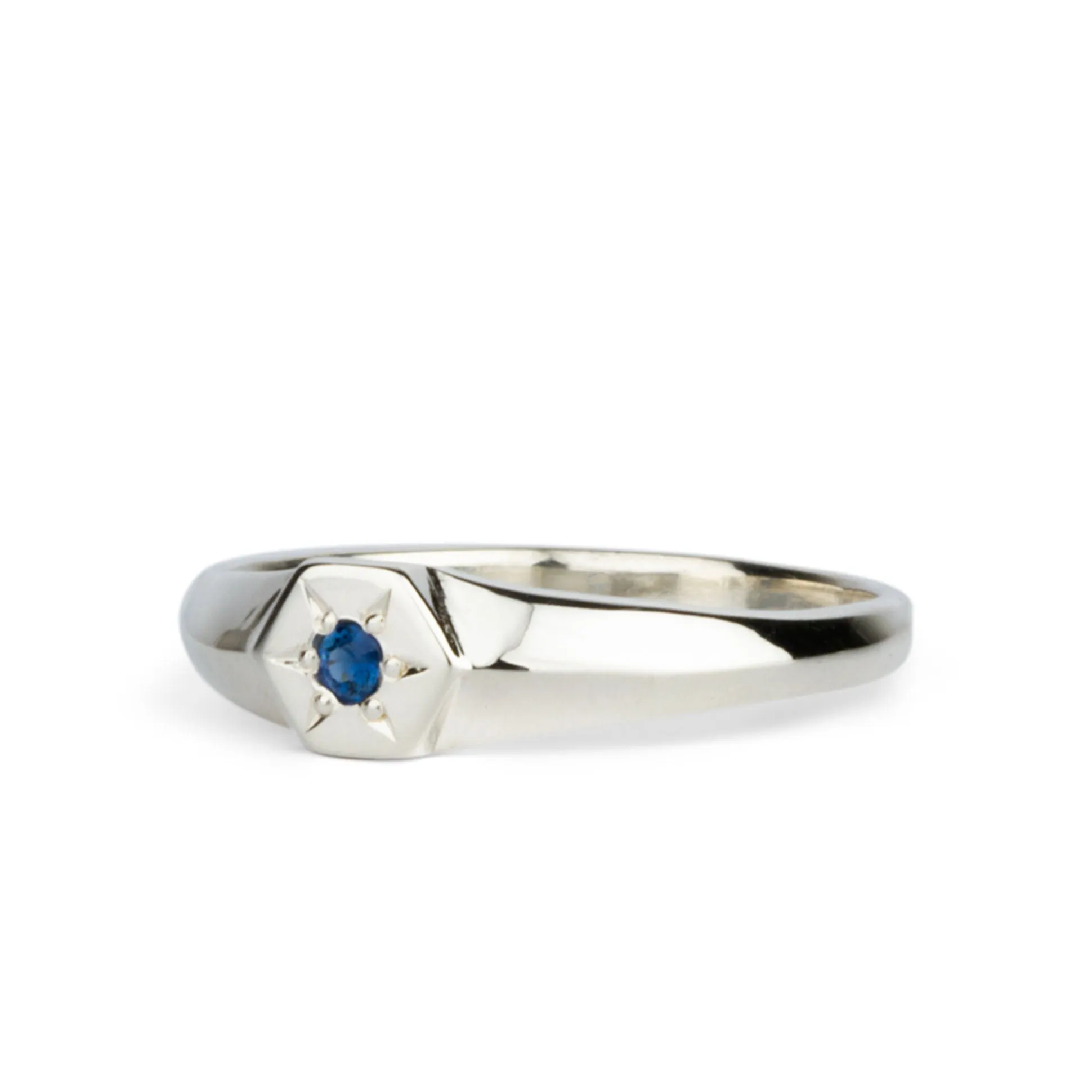 Astra Star Signet Ring - September - Sapphire