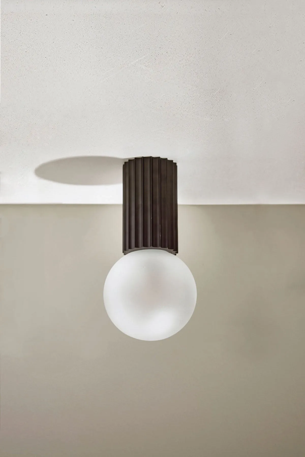 Attalos Ceiling Light, Spring Clip in Brushed Black