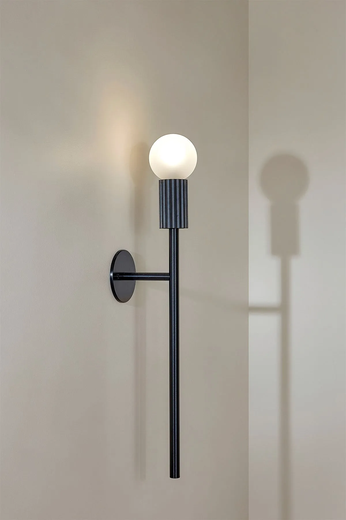 Attalos Wall Light, Brushed Black