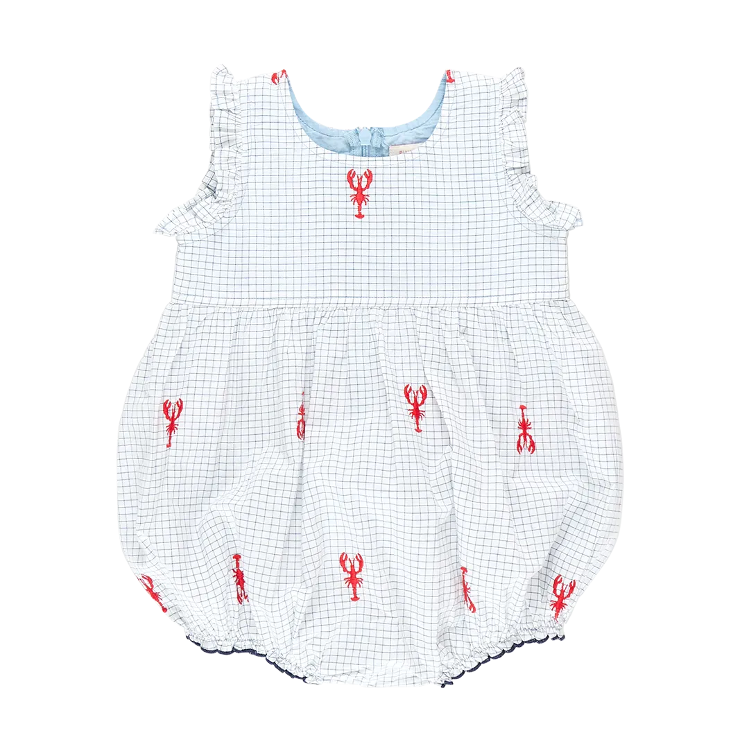 Baby Girls Kelsey Bubble - Lobster Check