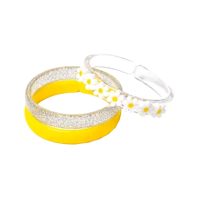 Bangle Set - Glitter Daisy