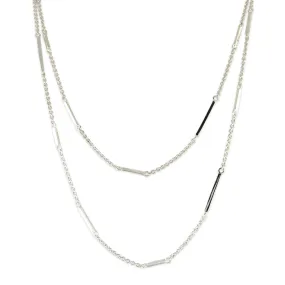 Bar Link Station Necklace