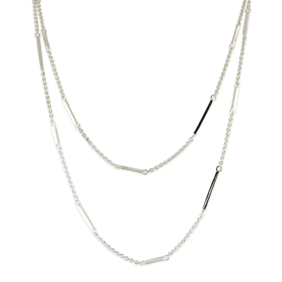 Bar Link Station Necklace