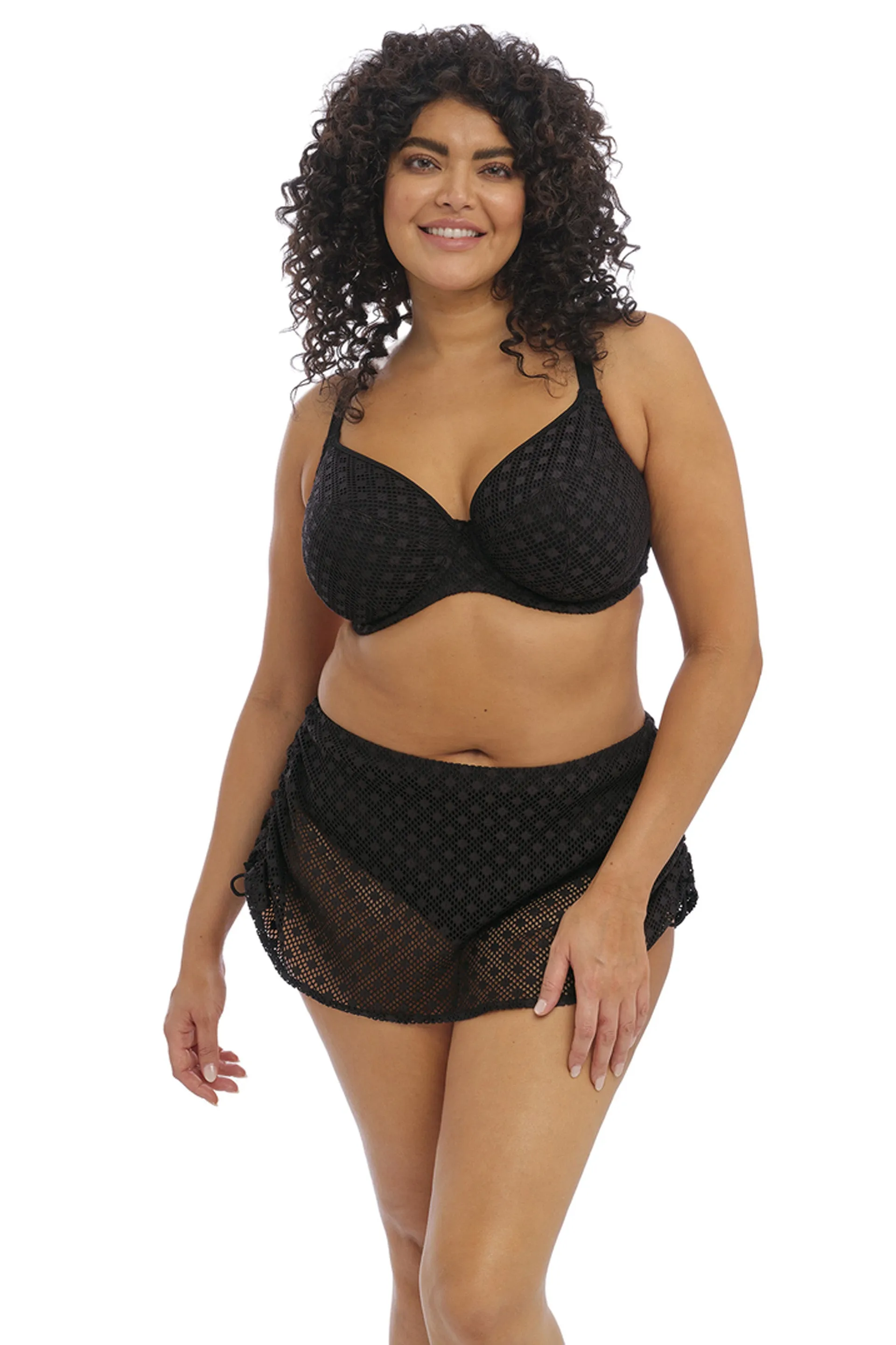 Bazaruto Adjustable Skirted Bikini Brief Black