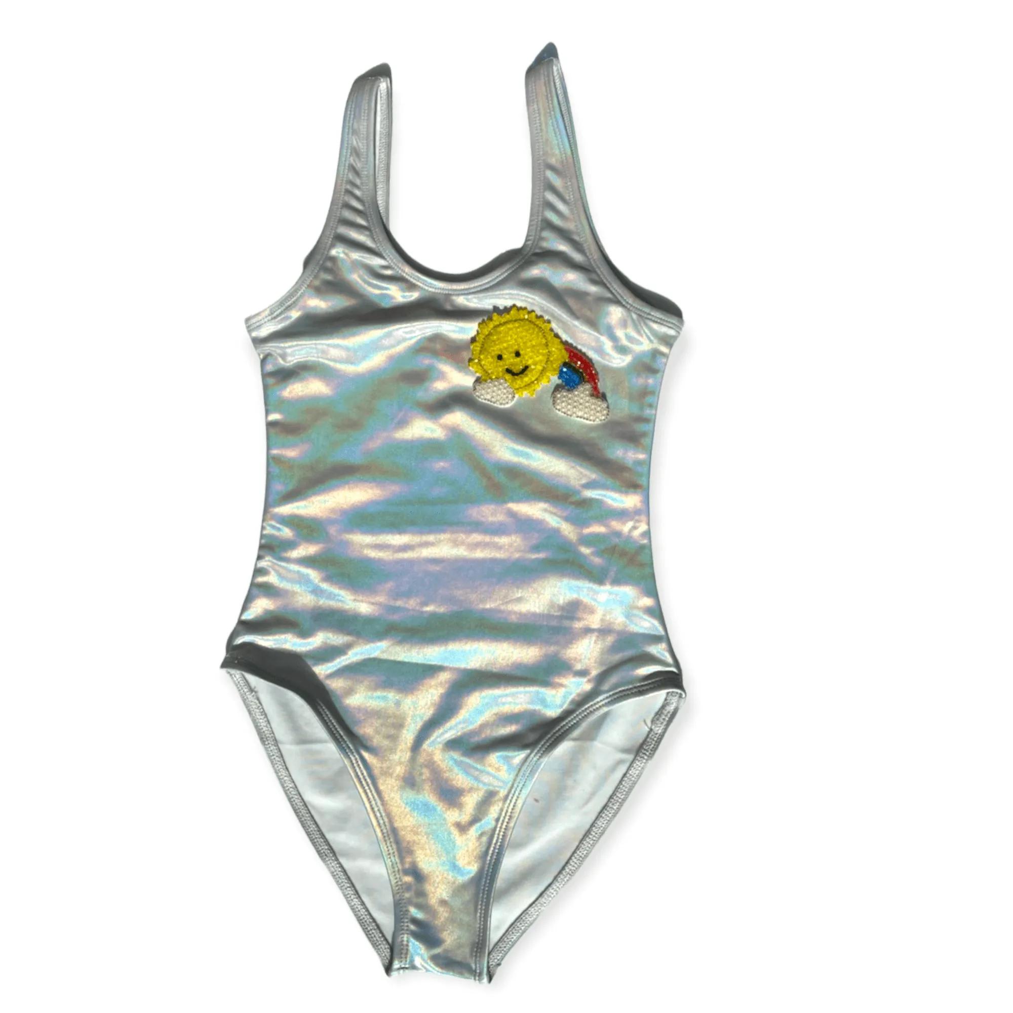 Beaded Sun Rainbow Metallic Swimsuit