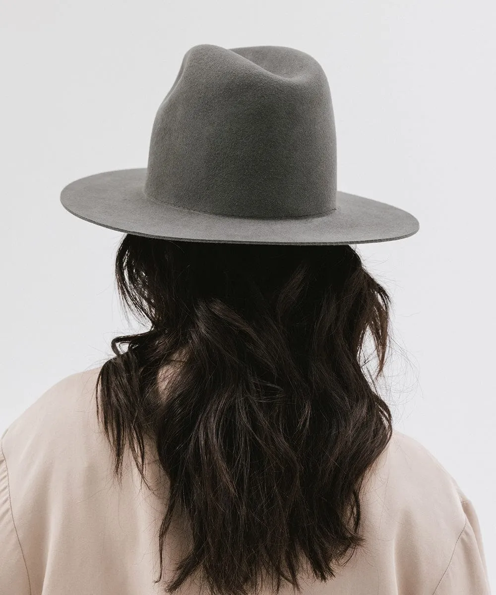 Billie Tall Fedora - Dark Grey BLEMISHED