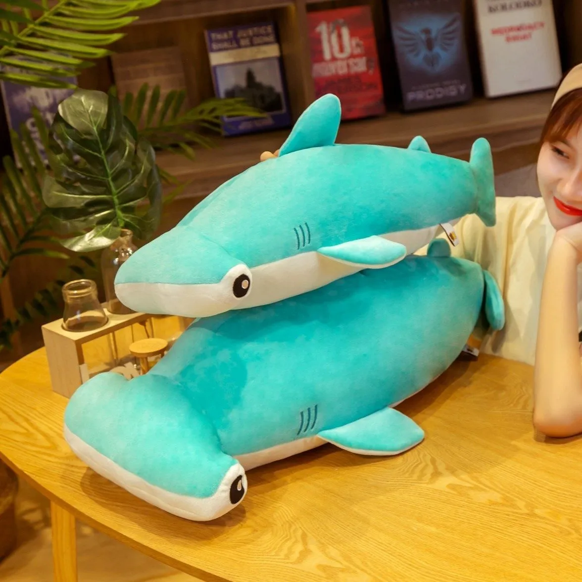 Billy the Blue Kawaii Hammerhead Shark Stuffed Animals Plushies