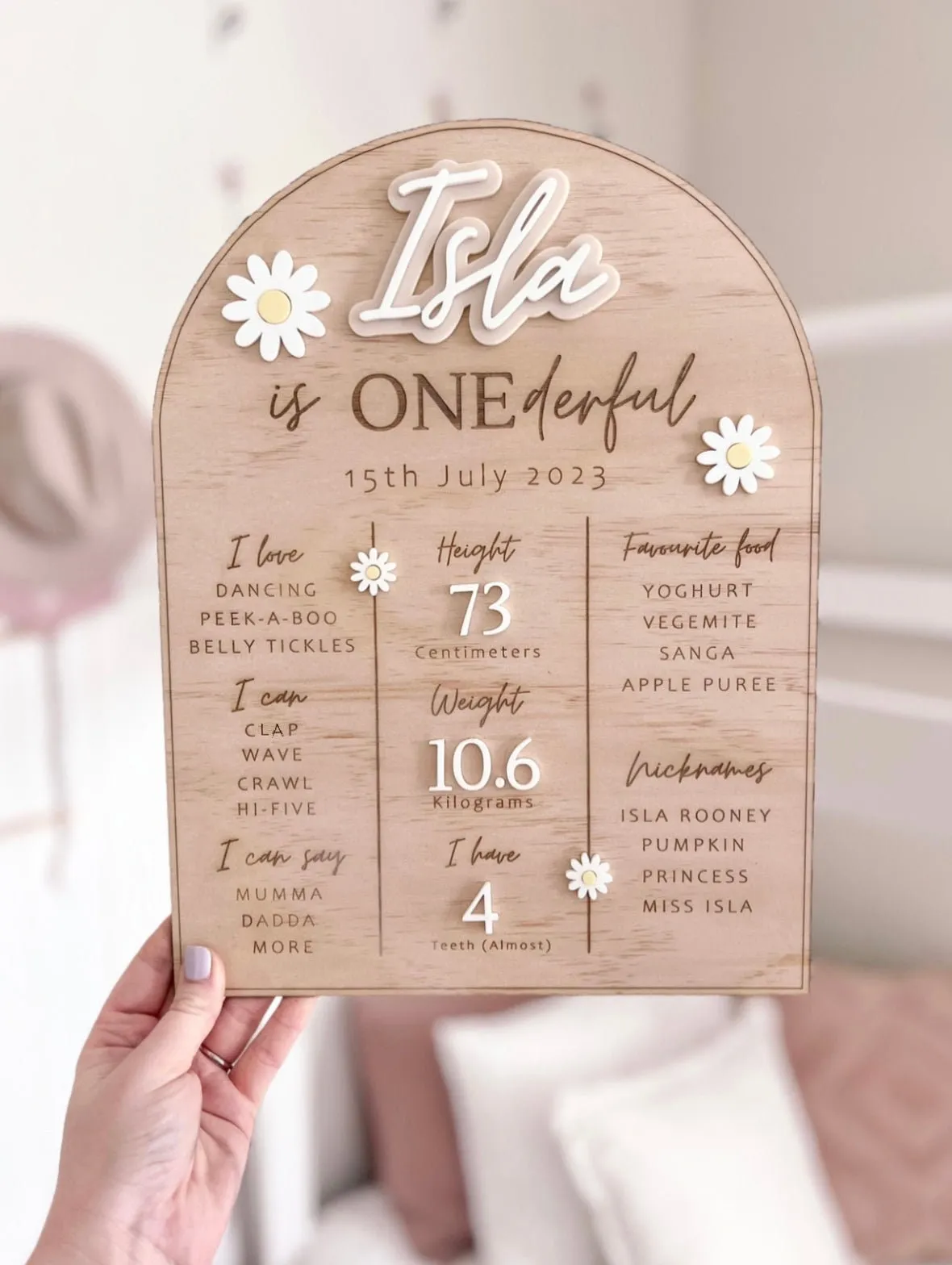 Birthday Board - Daisy theme