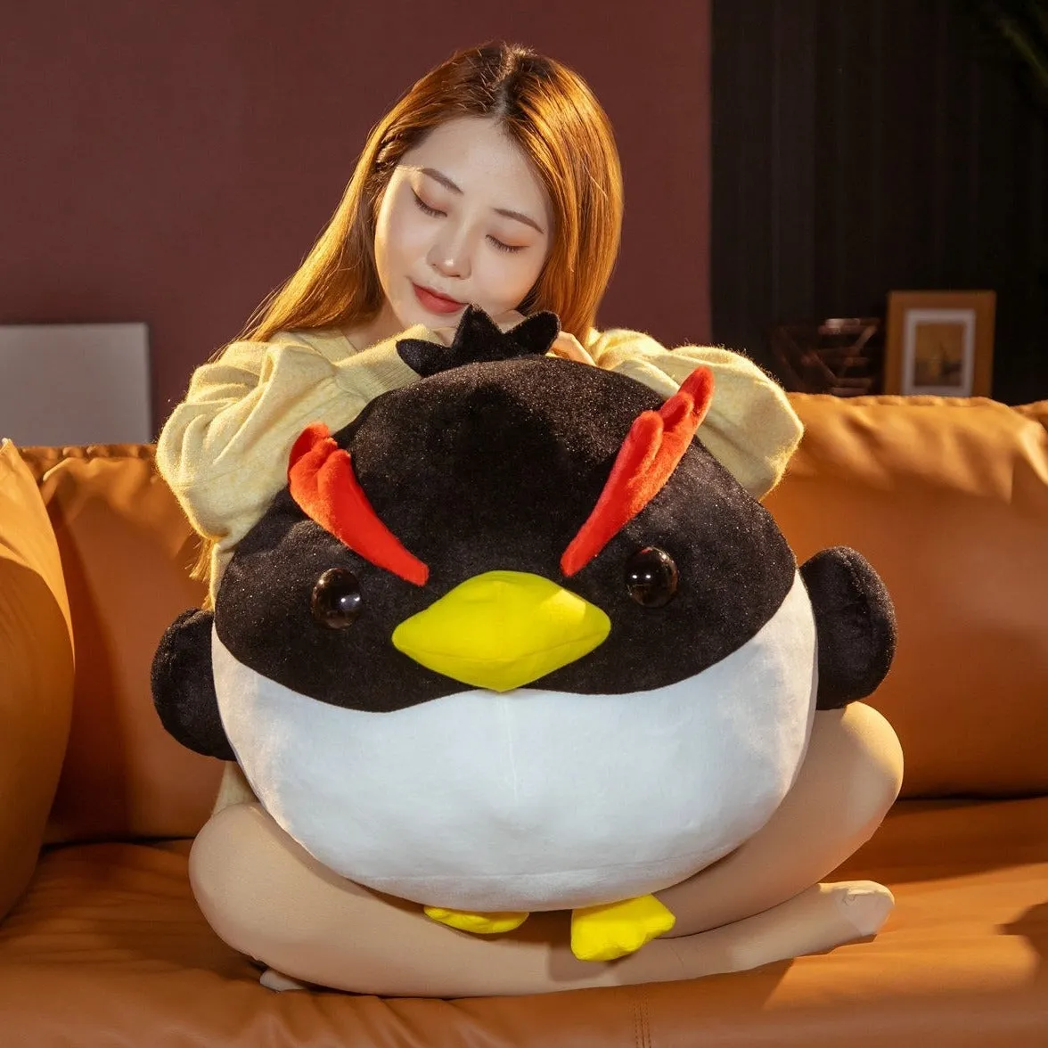 Black Kawaii Angry Penguin Stuffed Animals Plushie