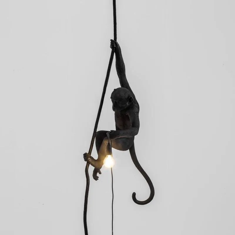 Black Monkey Hanging Pendant Light