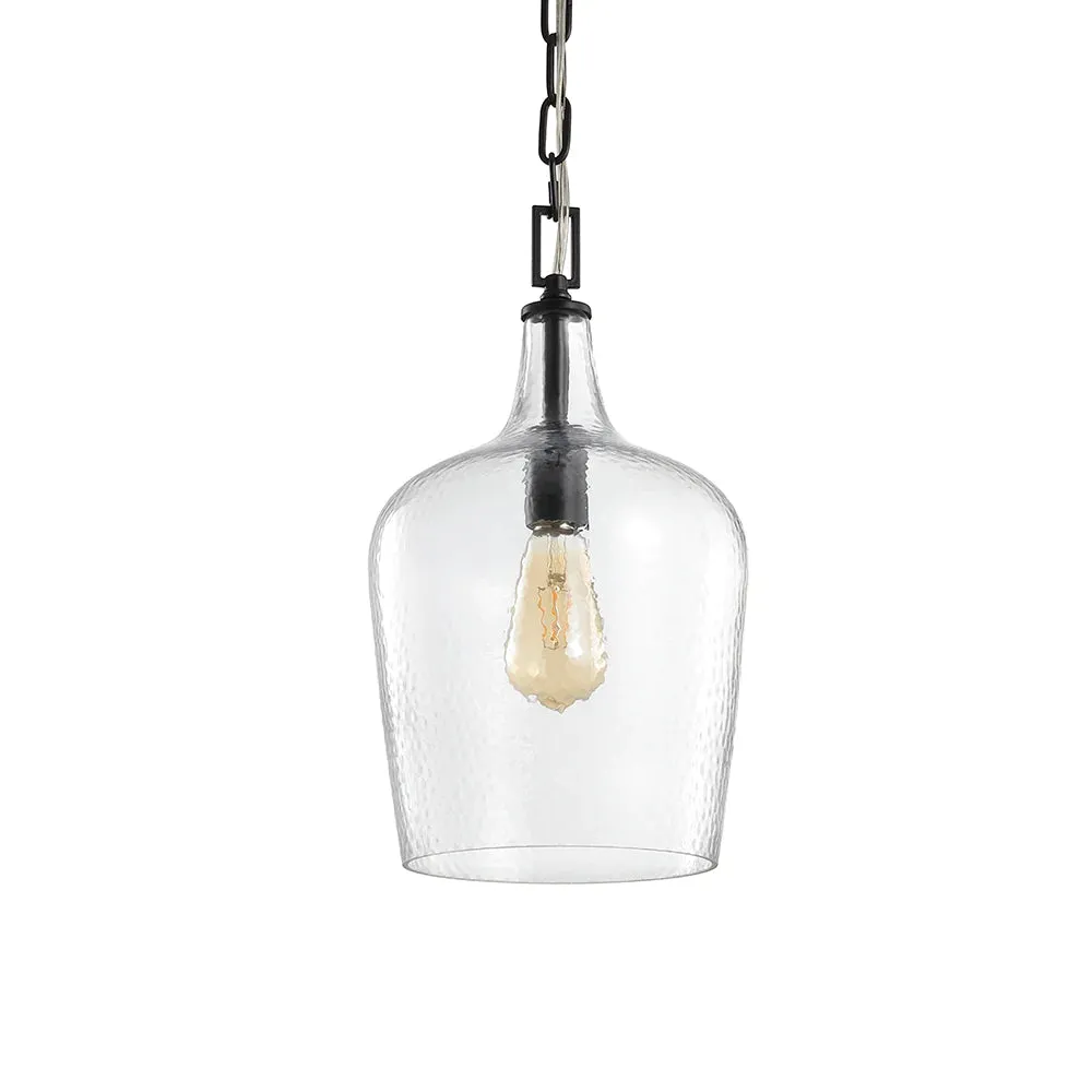 Blossom 1 Light Pendant - Black