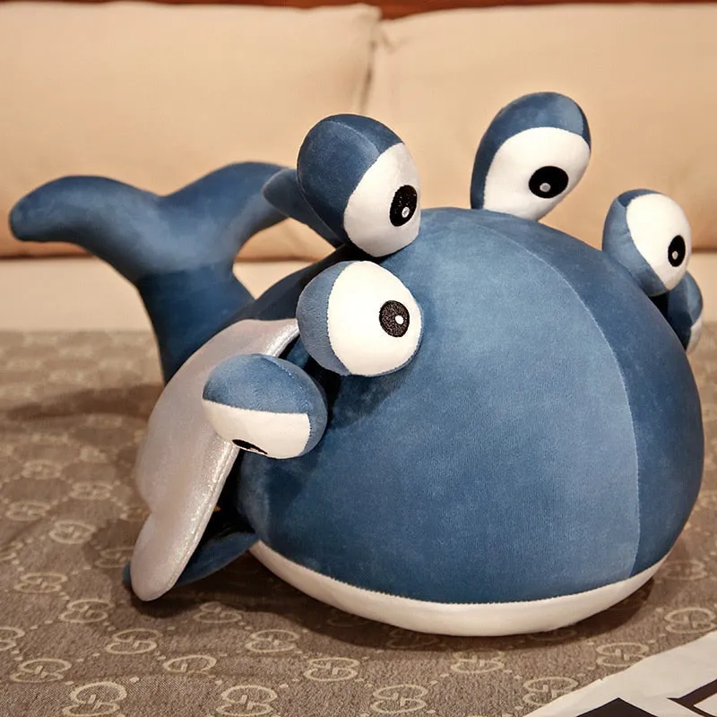 Blue Kawaii Alien Stuffed Animal Whale with Wings Plushie