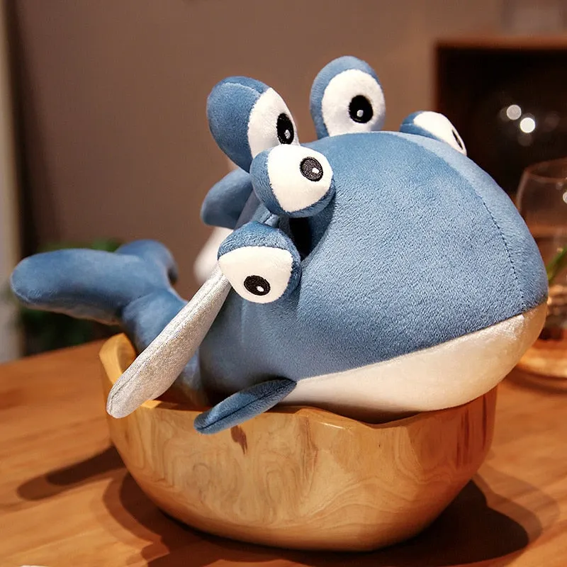 Blue Kawaii Alien Stuffed Animal Whale with Wings Plushie